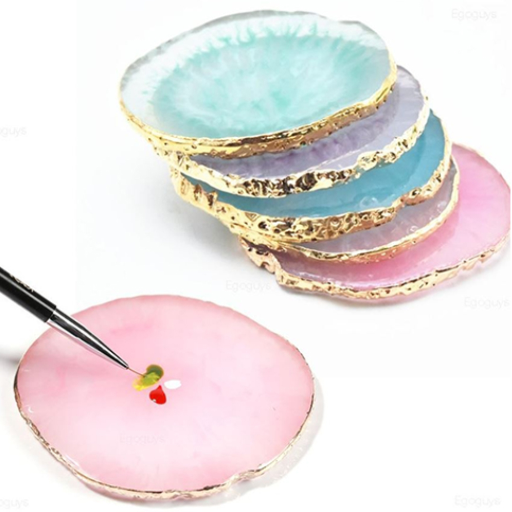 Mẫu Nhựa Vân Đá Thạch Anh Làm Đạo Cụ Chụp Ảnh Nail, 2 Kiểu Dáng Tùy Chọn, Chất Liệu Bền, Màu Sắc Tự Nhiên, Nhỏ Gọn Nhẹ Để Mang Theo
