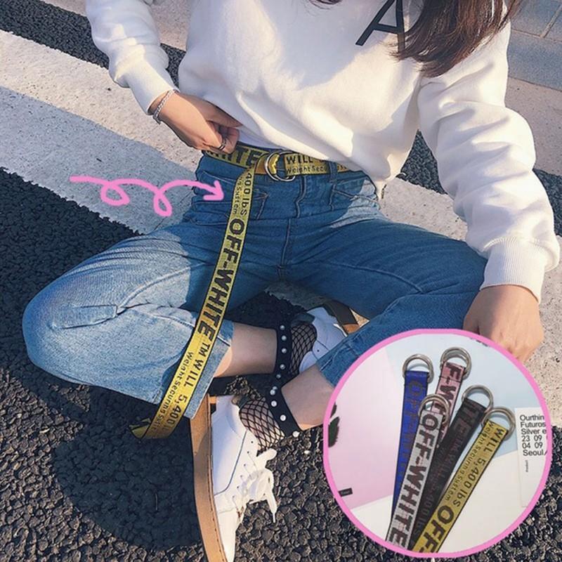 Dây thắt lưng thêu chữ thời trang