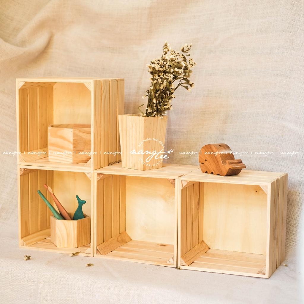 Kệ gỗ vuông pallet -Thùng gỗ pallet vuông/Wooden pallet