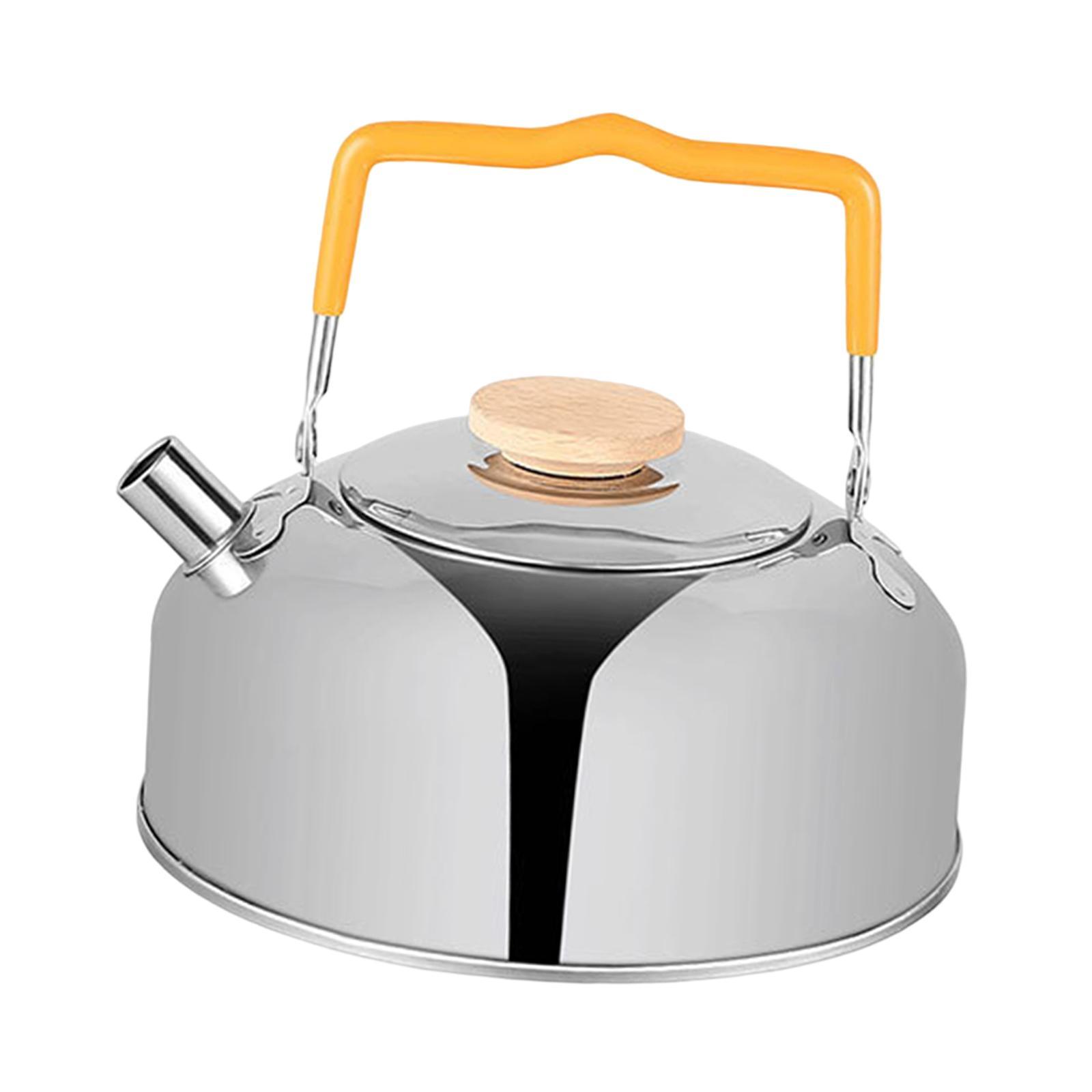 Water Boiler 1L Camping Water Kettle Teapot Coffee Pot Anti Scald Handle Teakettle Tea Pot Lightweight for Barbecue Mountaineering Campfire