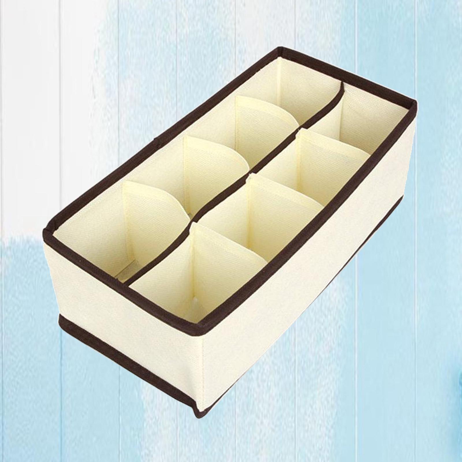 Collapsible Underwear Divider Storage Box Case Ties Closet Dormitory 6 Grid