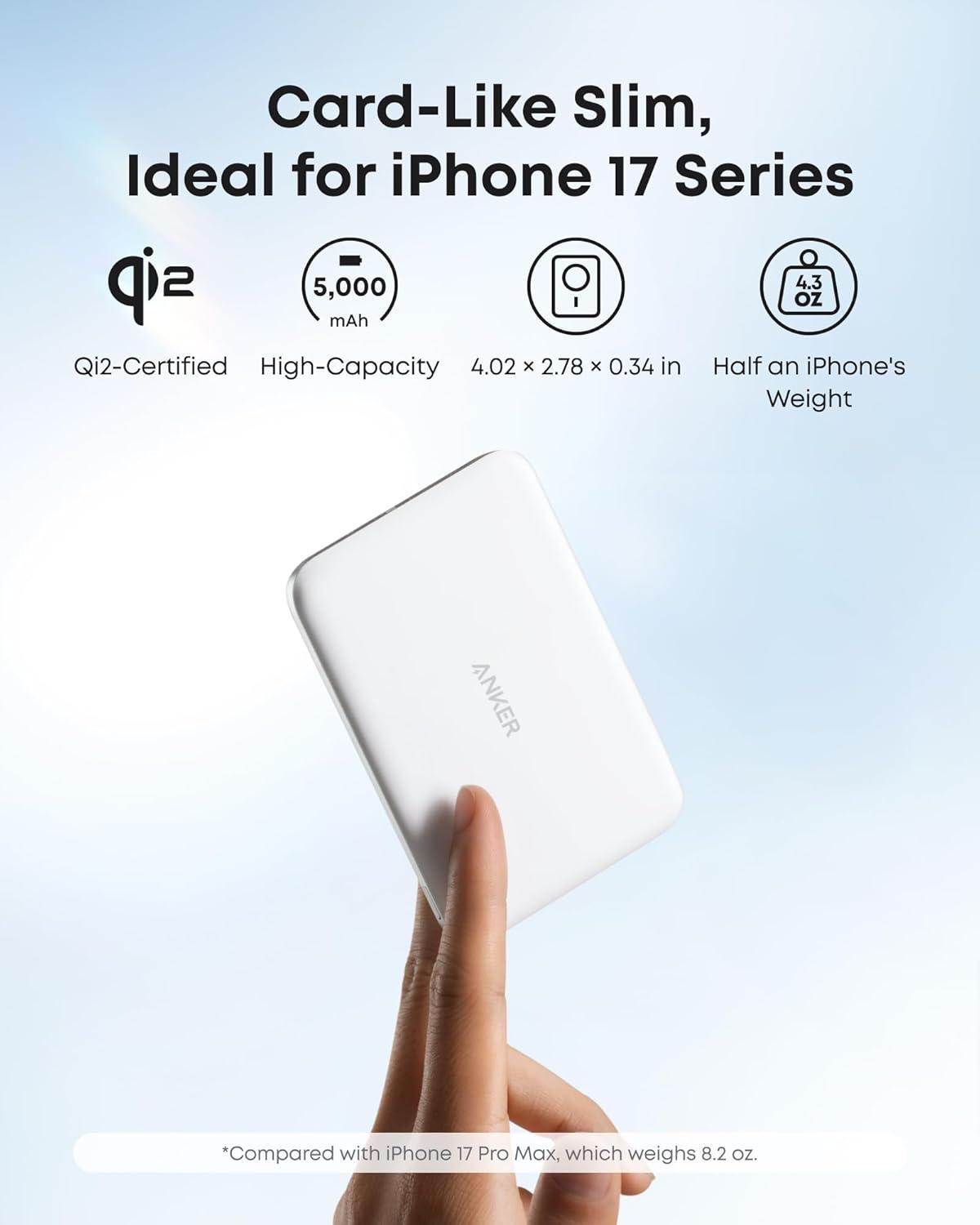 Sạc dự phòng Anker Nano 1C 15W 5000mah Trắng (White) A1665 - Hàng Chính Hãng
