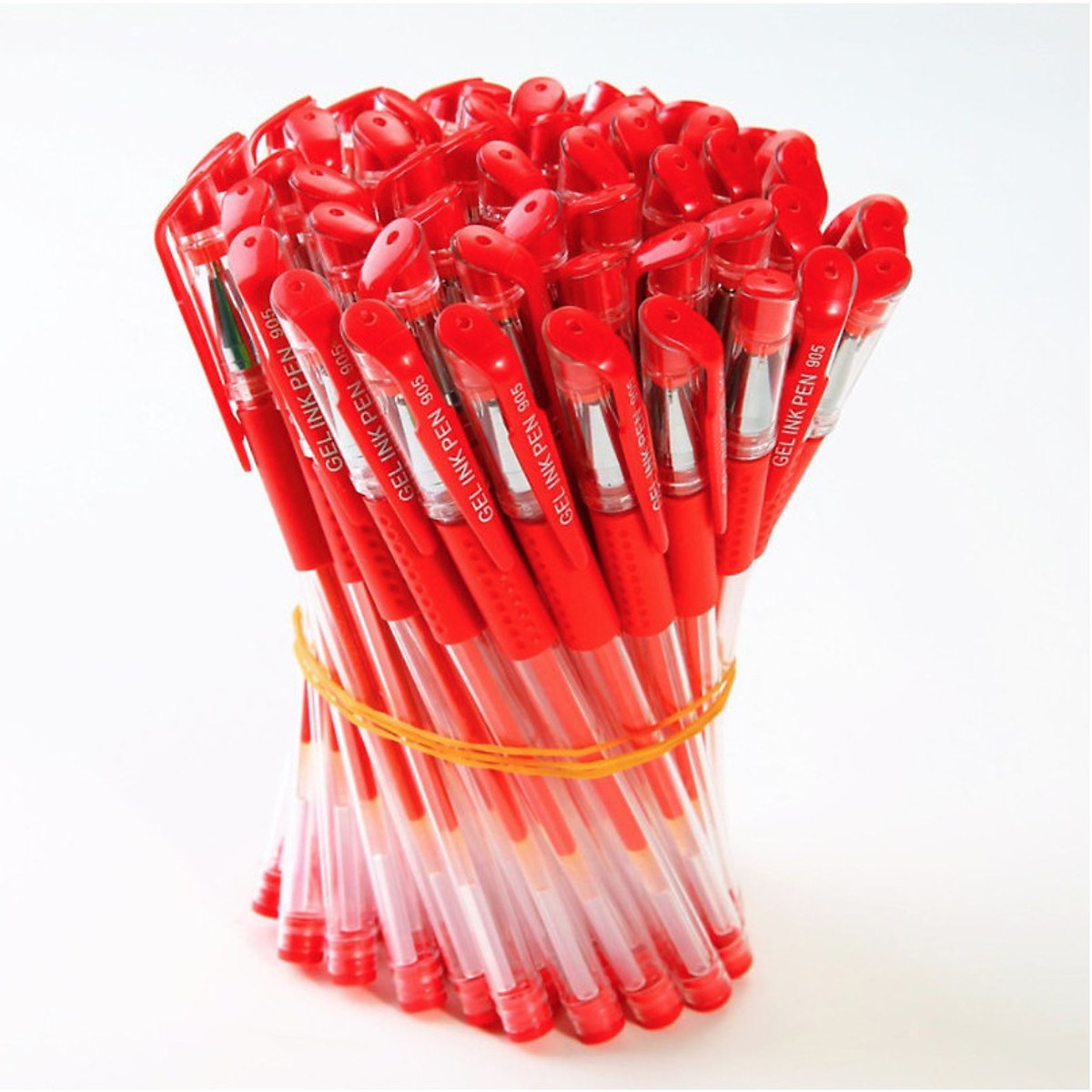 Combo gồm 50 bút bi nước nét đẹp đều mực 3 màu xanh đen đỏ