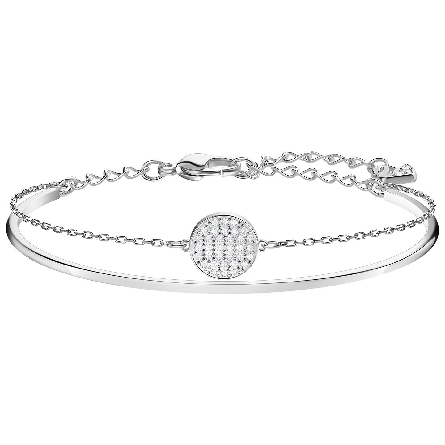 Vòng tay cao cấp Swarovski Ginger Bangle White lắc tay cho nữ