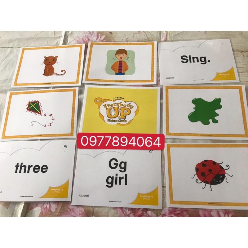 Thẻ Flashcards Tiếng Anh Everybody up stater ép plastics bền đẹp