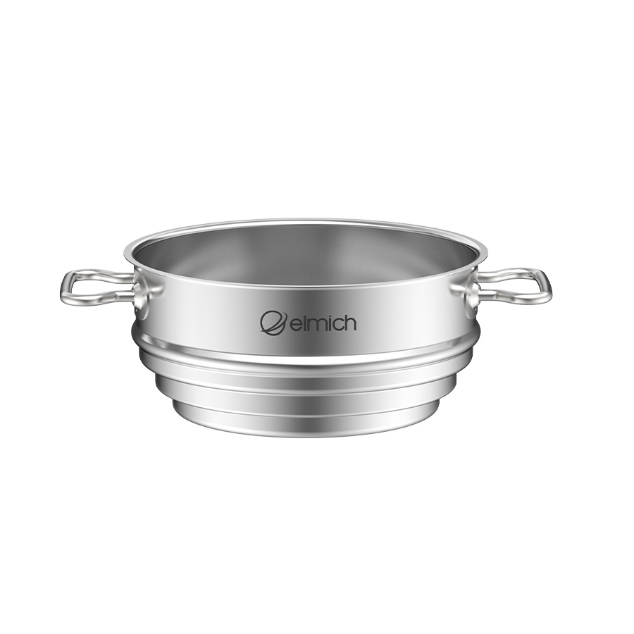 Xửng hấp đa năng inox 304 Elmich EL-2420OL EL-8260 size 16,18,20cm, Hàng chính hãng, 3 tầng - JoyMall