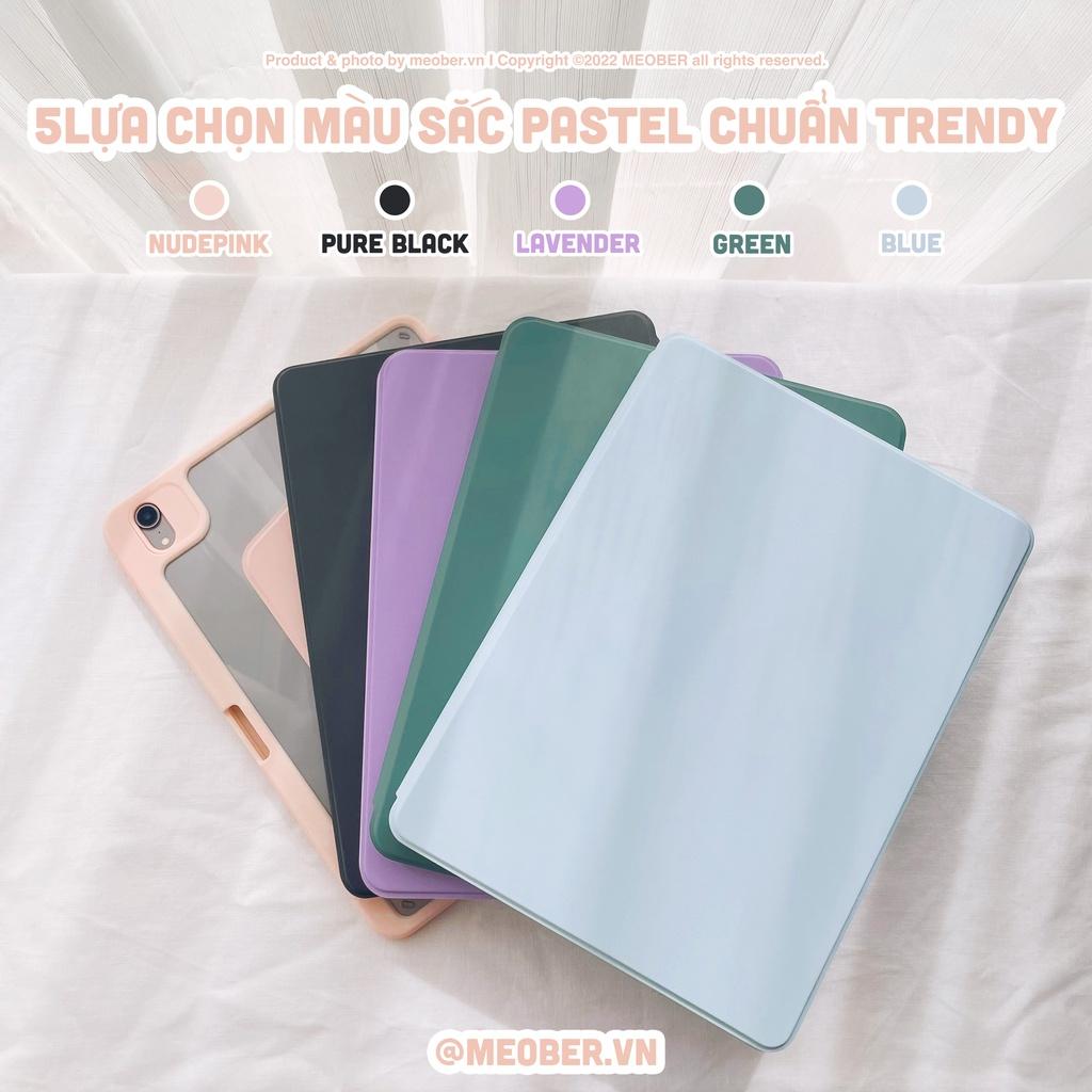 Bao da iPad Xoay Dọc 360 cho iPad Pro 11, Mini 6, Air 4, 10.2 inch - Có khe sạc bút, lưng trong suốt