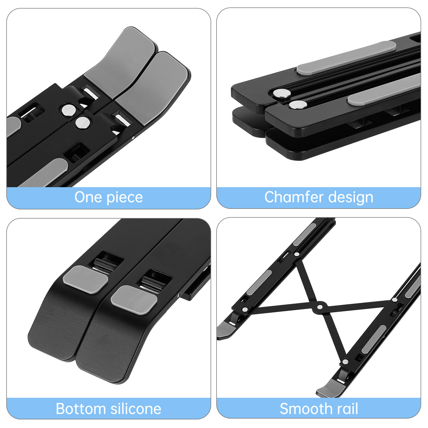 Giá Đỡ Laptop Hợp Kim Nhôm Cao Cấp Gấp Gọn Kèm Túi Đựng, Giúp Tản Nhiệt Laptop, Macbook, Ipad, Máy Tính Xách Tay Vị Trí Điều Chỉnh Nhiều Góc Độ Deli VS780 - Chống Mỏi Cổ, Vai, Gáy - Hàng Chính Hãng