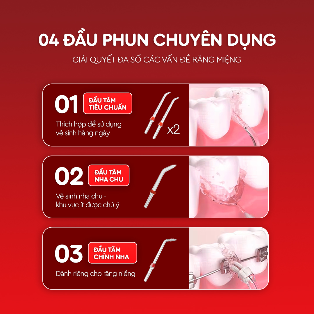 Máy tăm nước cầm tay Lazychef 3s chính hãng - chống thấm nước tối ưu, làm sạch bằng sóng siêu âm, khắc tên cá nhân - Hàng Chính hãng, Bảo hành 12 tháng