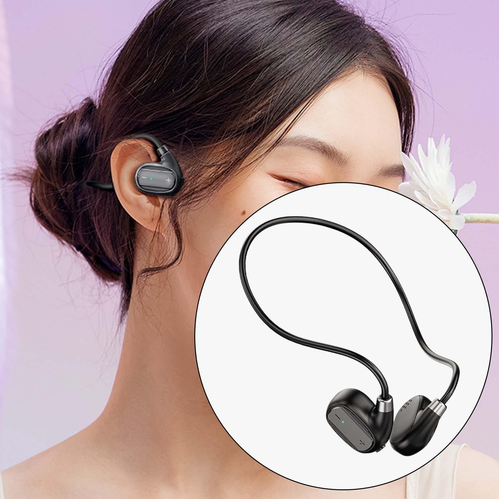 Open Ear Bluetooth Headphone Hands Free Headset for Gym Hiking Driving Black