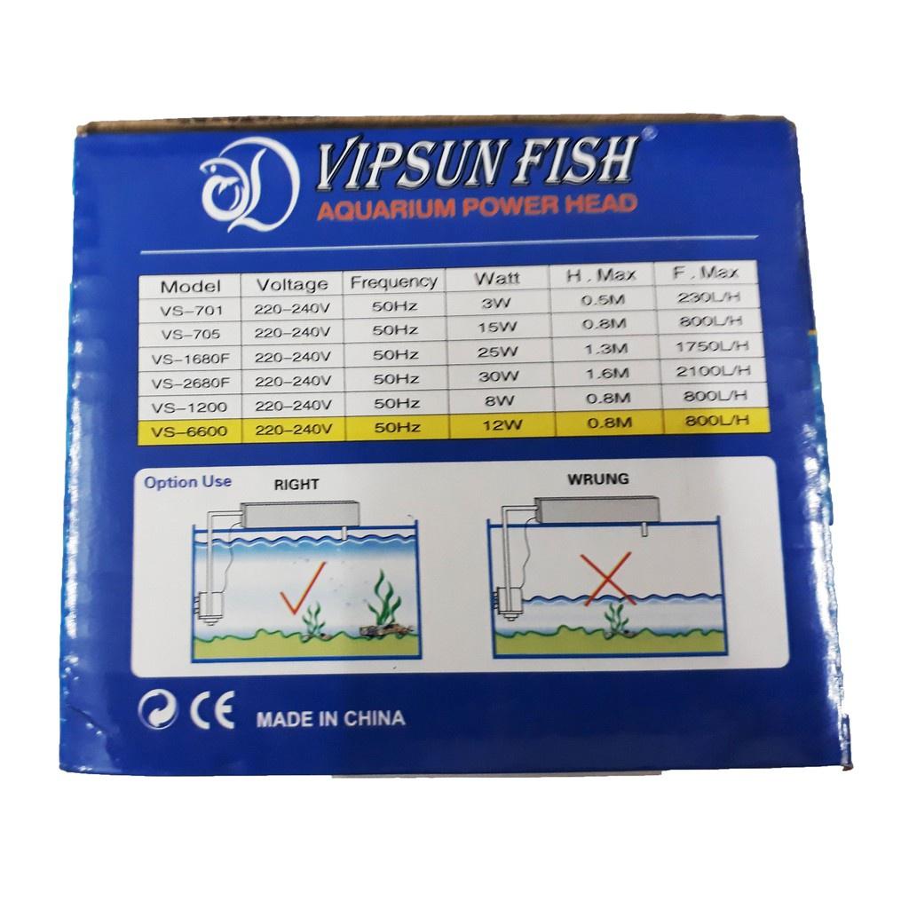 Máy Bơm Lọc Nước Hồ Cá VS-6600 - Máy Lọc Nước Bể Cá Vipsun
