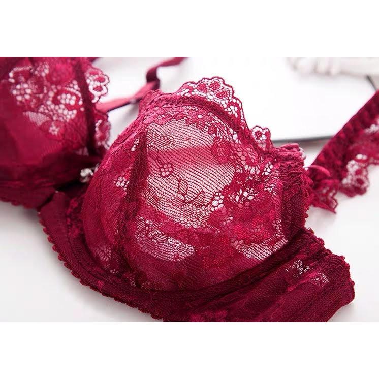 Bộ Đồ Lót Ren Có Gọng Không Đệm Siêu Mỏng S229