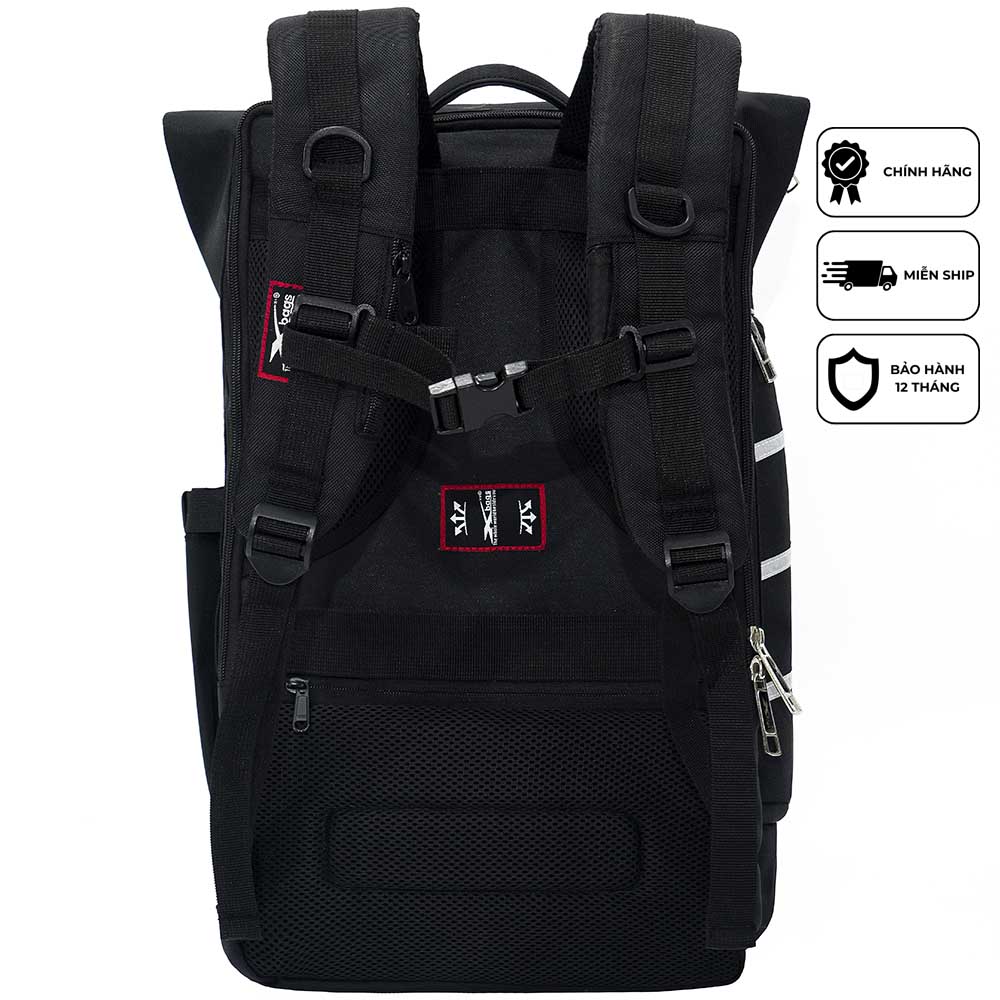 Balo Du Lịch Nắp Cuộn Xbags Dark Bear XB 1202 - Balo Chống Nước Cao Cấp, Dung Tích Lớn Mở Rộng Linh Hoạt