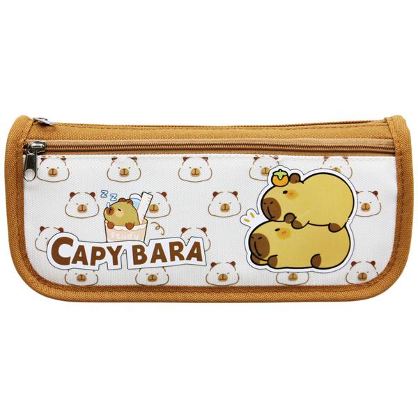 Bóp Viết Vải Capybara - Shunde 9111 - Màu Nâu Đậm