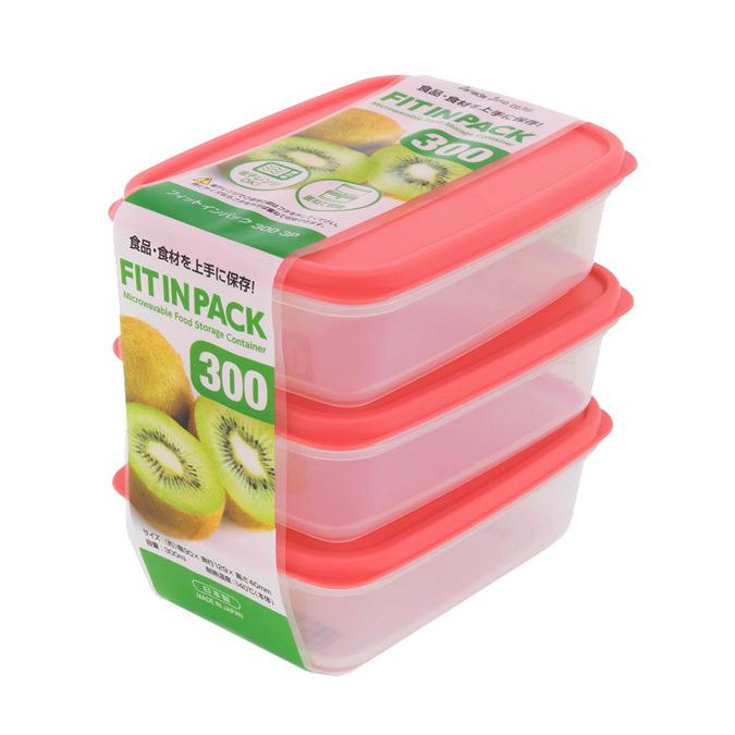 Combo 3 hộp nhựa đựng thực phẩm Fitin Pack nắp dẻo + bình đựng nước 2L nội địa Nhật Bản