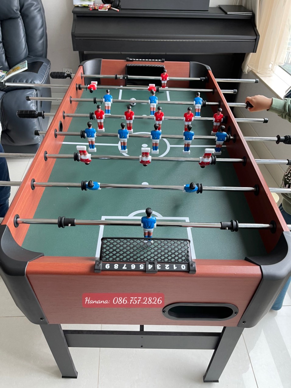 Banh Bàn Bi Lắc Bóng Đá Oxford Wooden Cỡ Lớn 1,2m, Foosball Mini Thi Đấu Gia Đình Văn Phòng Kinh Doanh Hanana