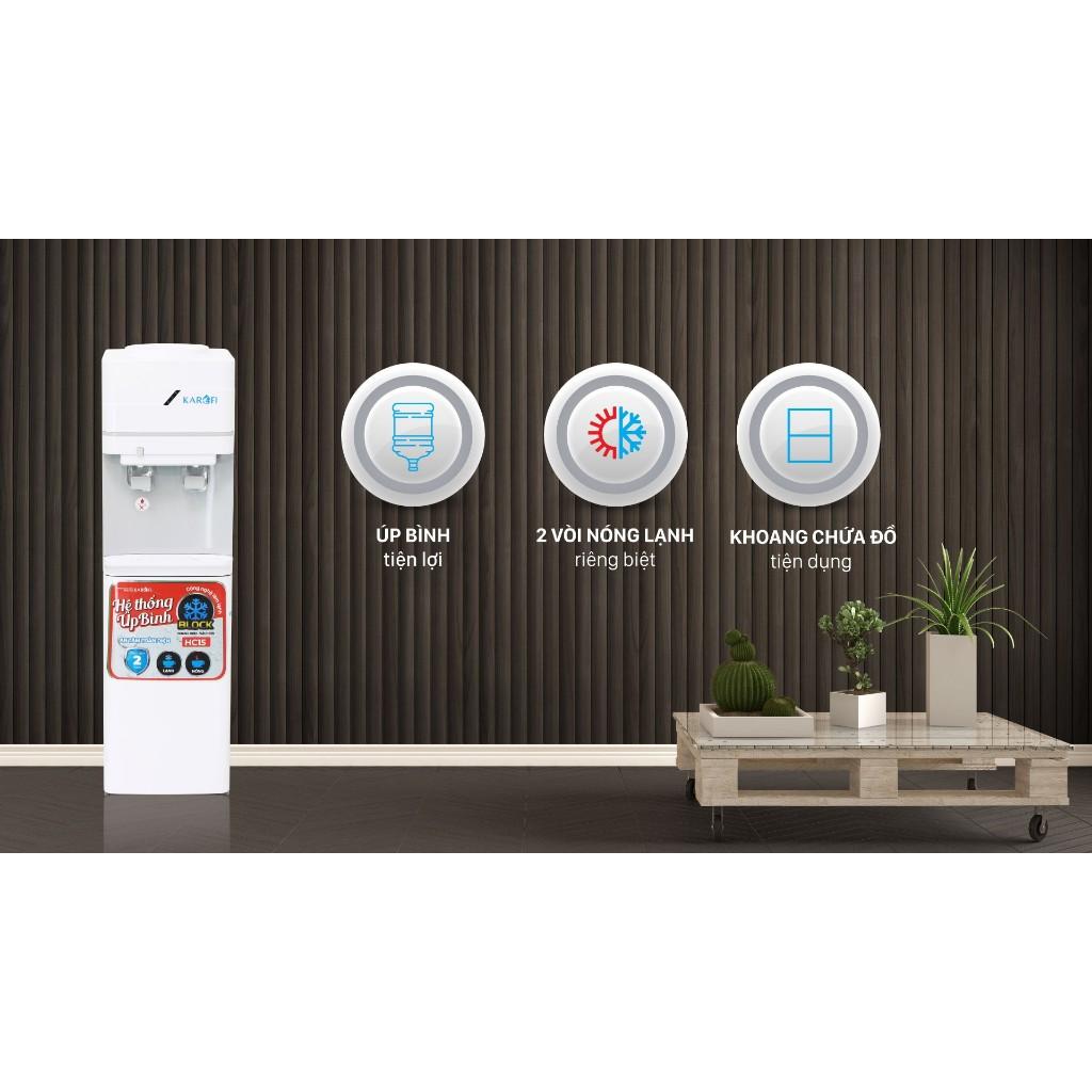 Cây nước nóng lạnh úp bình 2 vòi có khoang chứa đồ KAROFI HC15 - Bảo hành 24 tháng - Hàng Chính Hãng
