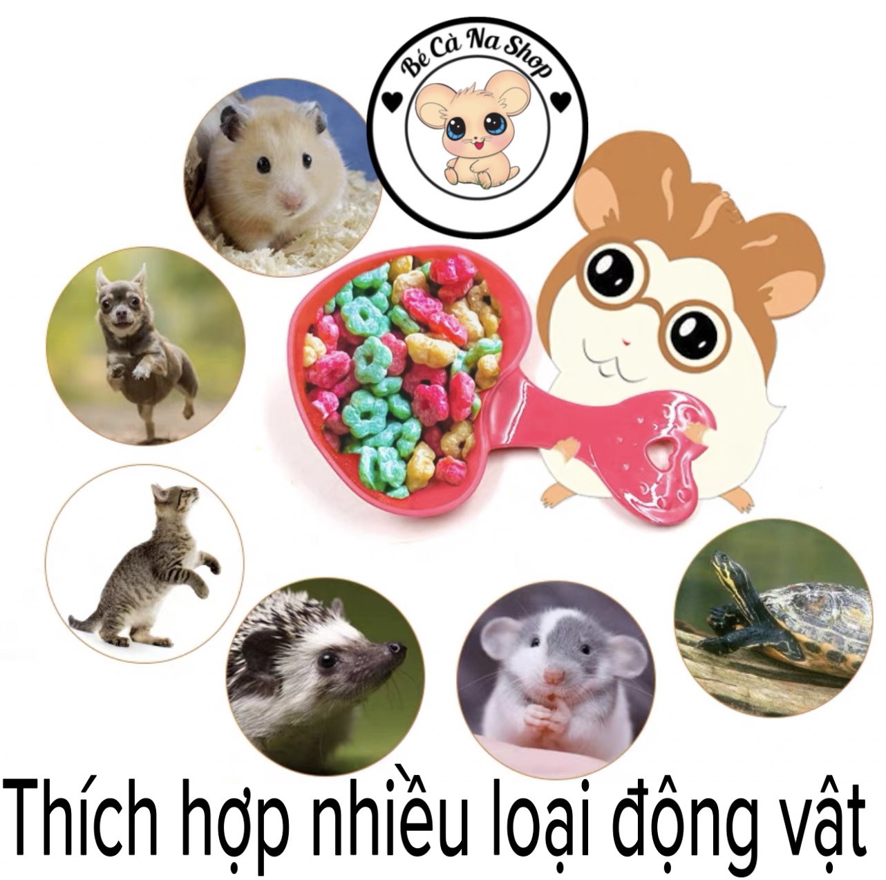 Bánh xốp hình hoa thức ăn mài răng cho hamster , thọ bọ sóc ...