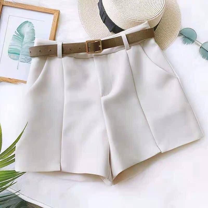 Quần sooc nữ kèm đai chất đẹp