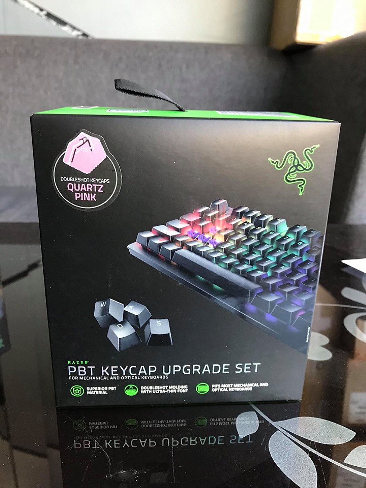 Bộ phím bấm Razer PBT Keycap Upgrade Set-Classic-Đen(Black)_RC21-01490100-R3M1- HÀNG CHÍNH HÃNG