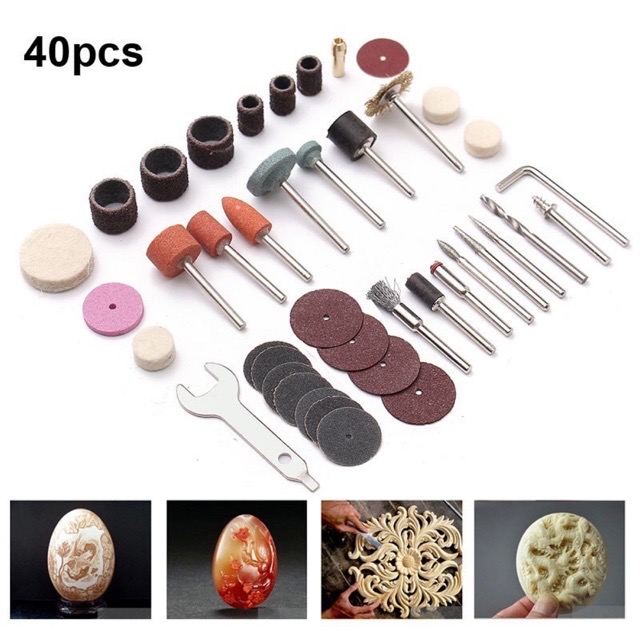 Bộ phụ kiện 40pcs cho máy mài mini