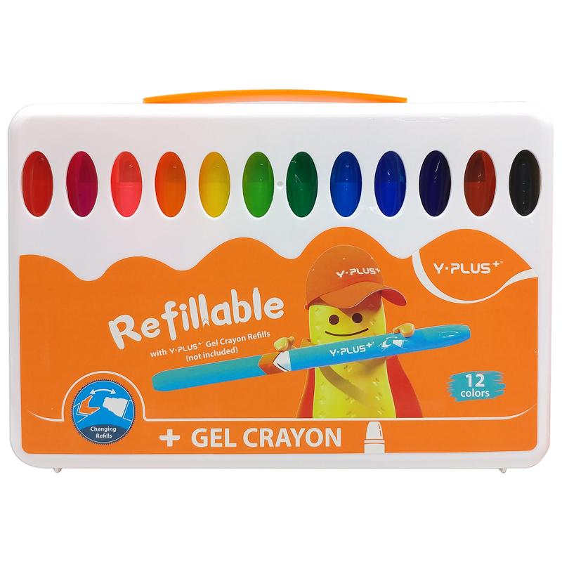 Hộp 12 Màu Sáp Gel Meteor Kèm 12 Ruột - Y Plus+ GC210300