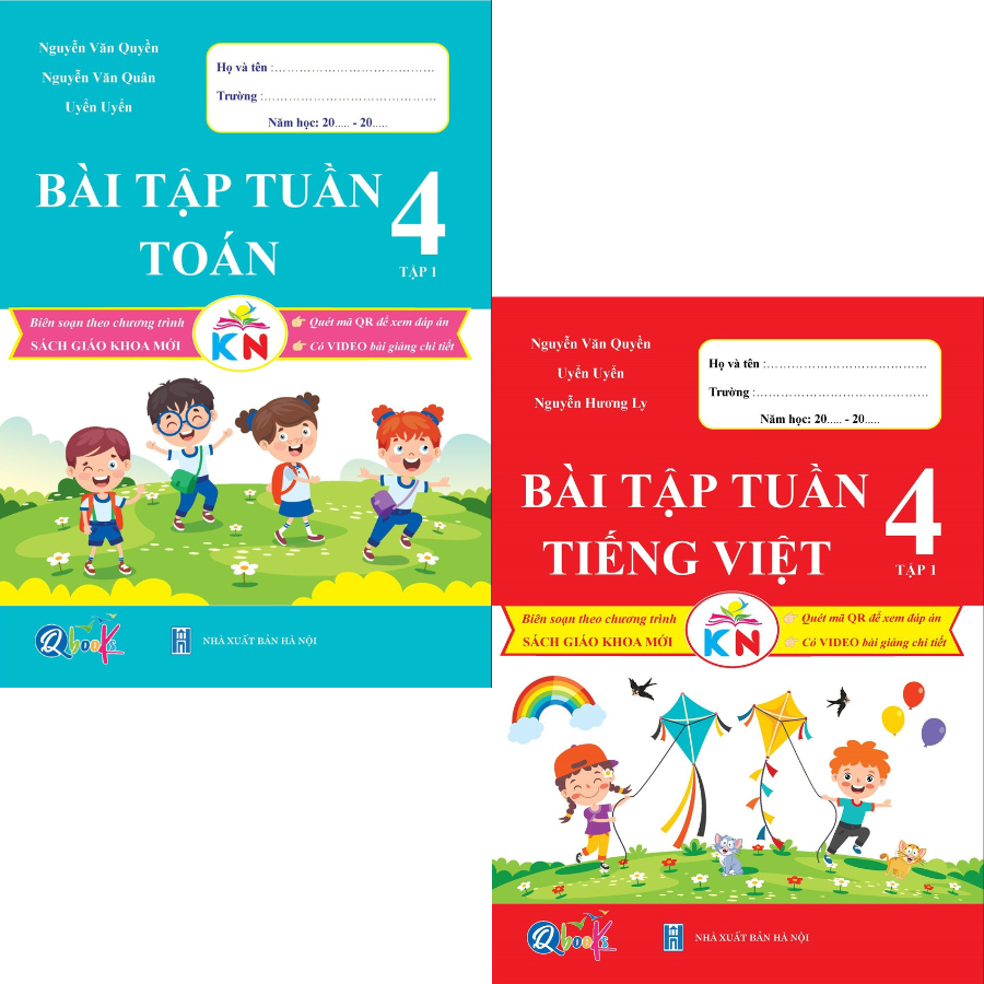 Sách Combo Bài Tập Tuần Toán và Tiếng Việt Lớp 4 - Kết Nối Tri Thức Với Cuộc Sống