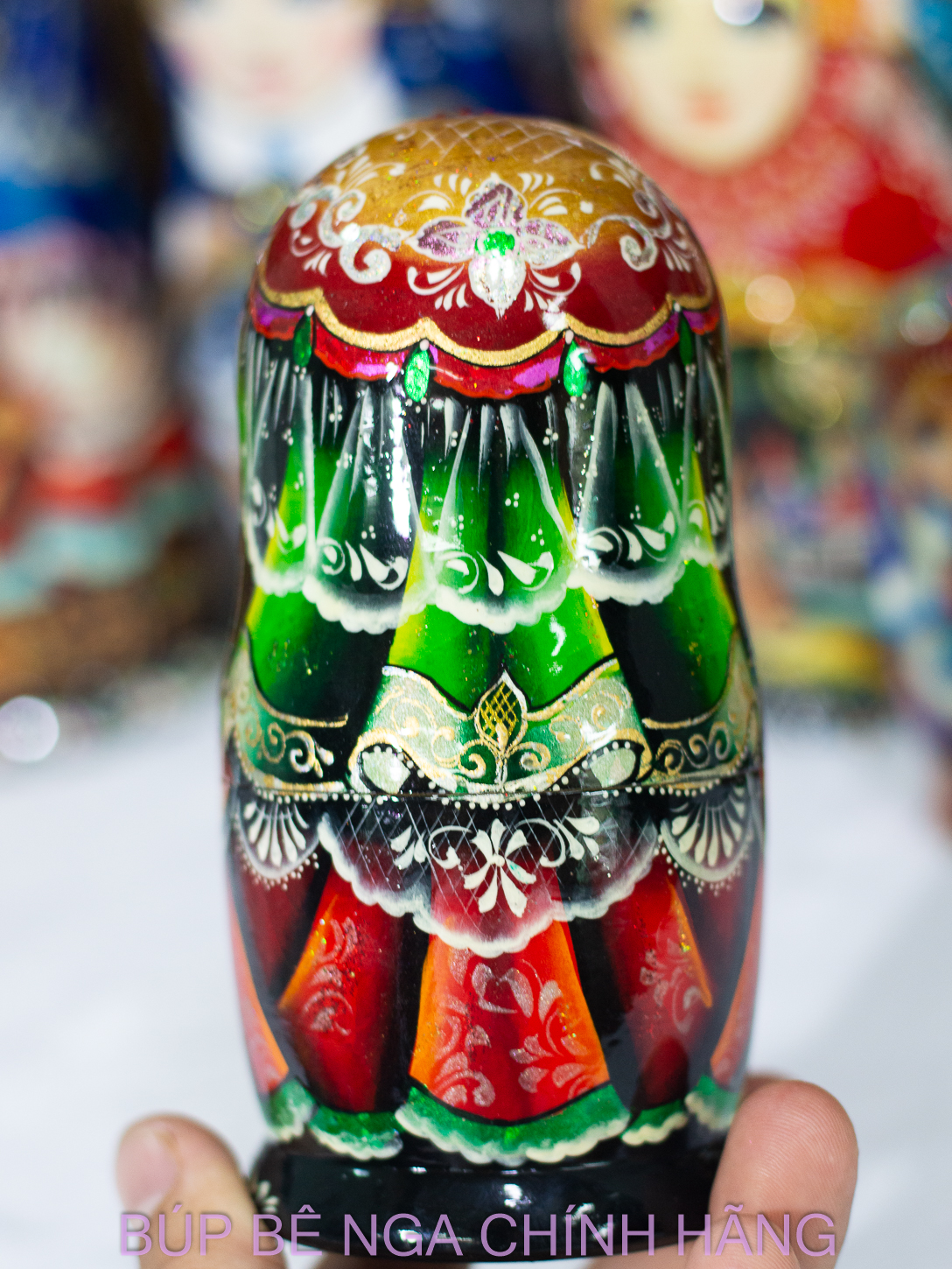 BỘ BÚP BÊ NGA MATRYOSHKA CAO CẤP 5 LỚP 15CM HOA VĂN "CÔNG CHÚA VÀ BẦY THIÊN NGA" RẤT ĐẸP VÀ SANG TRỌNG