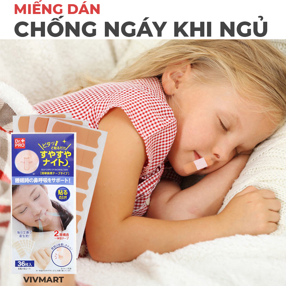 Miếng Dán Chống Ngáy Khi Ngủ Nhật Bản, Chống Há Miệng Khi Ngủ Cho Người Lớn Và Trẻ Em