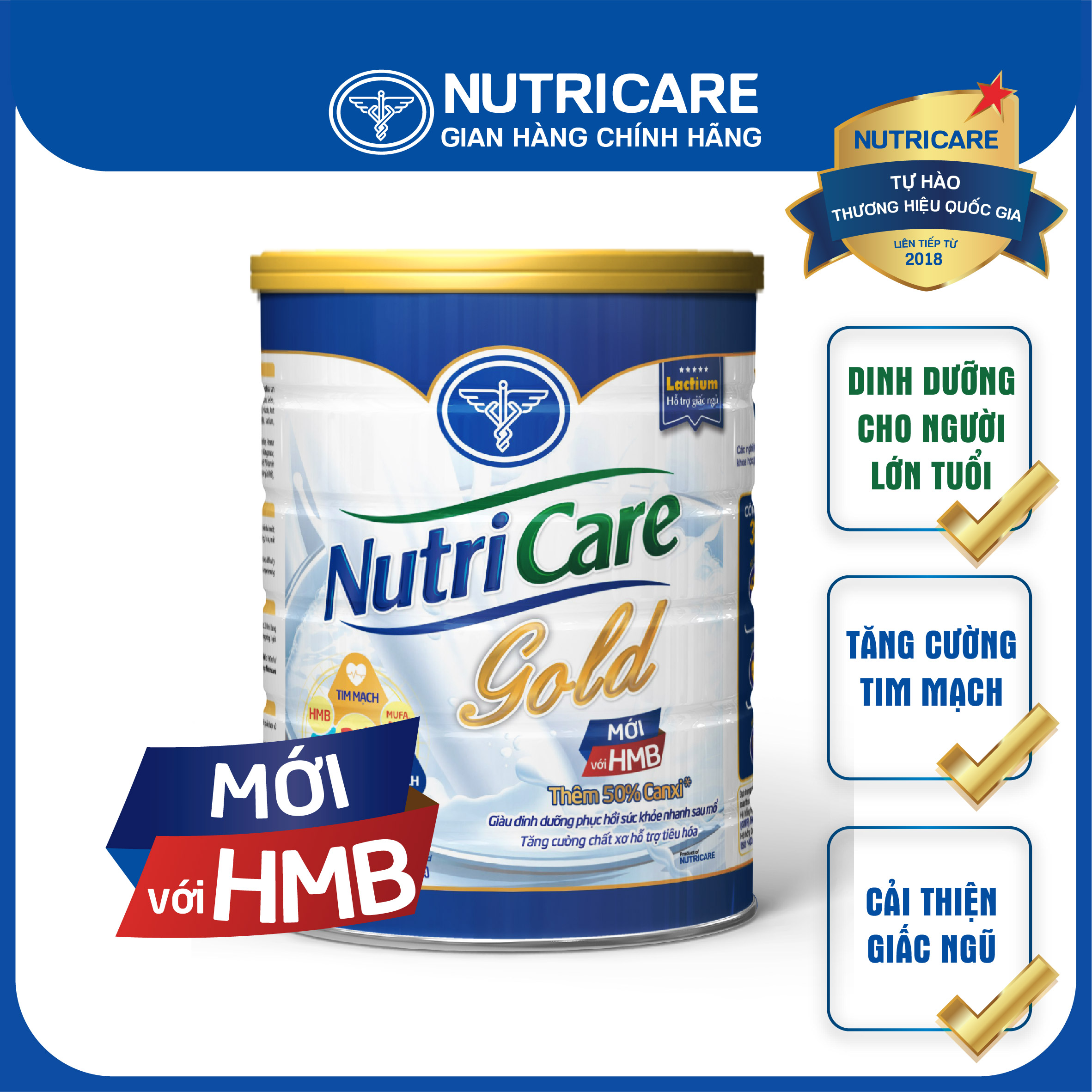 Sữa bột NutriCare Gold dinh dưỡng cho người lớn tuổi 400g