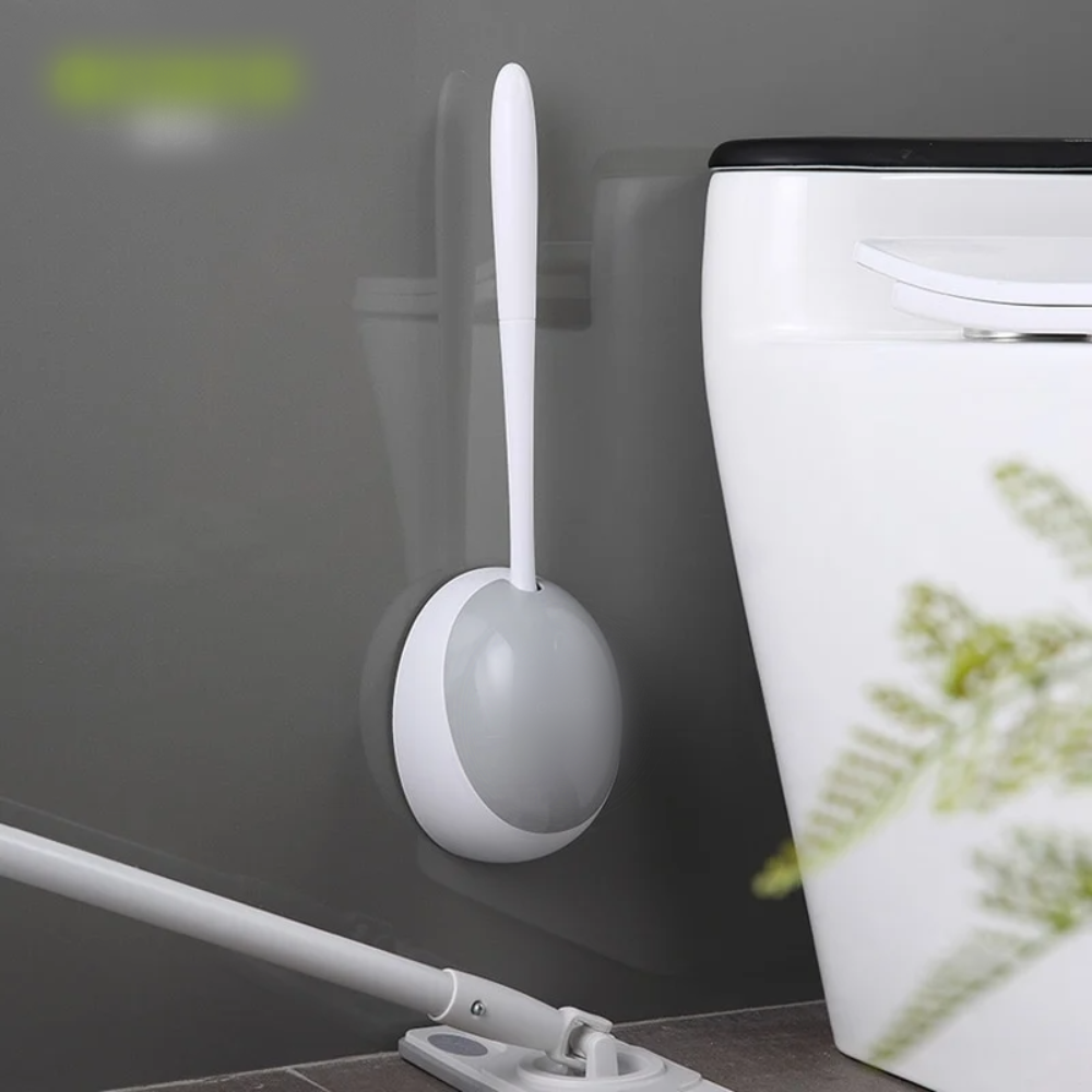 Chổi Cọ Vệ Sinh Kèm Kệ Để Chổi Cọ Rửa Toilet Thông Minh, Chổi Cọ Tolet Gắn Tường Tiện Lợi - Hàng Loại 1 - Chính Hãng MINIIN