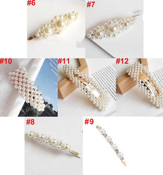 Combo 4 Kẹp Tóc Kim Loại Có Đính Ngọc Trai Đầy Hàn Quốc Dễ Thương KT01