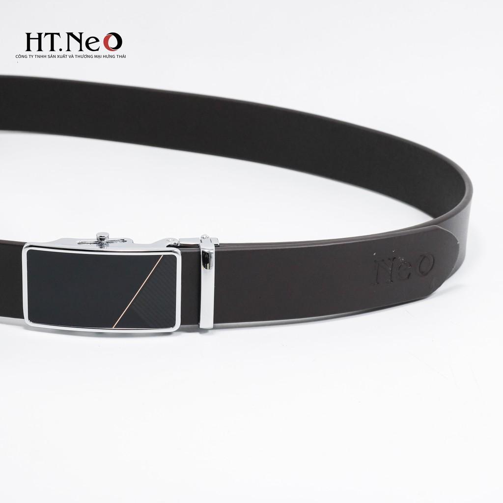 Dây lưng nam - dây lưng da HT.NEO da trâu nguyên miếng, mặt khóa cực sang trọng, chống xước, chống hoen gỉ