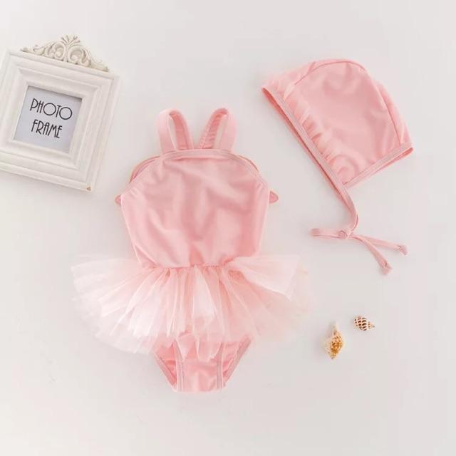 HOT!! Bộ bơi cánh thiên thần Pink kèm mũ cực xinh