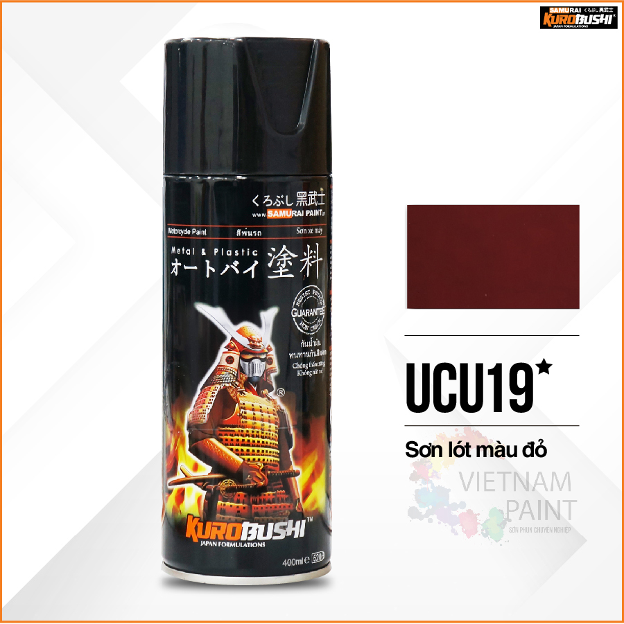 Sơn xịt Samurai Kurobushi -  MÀU ĐỎ SƠN LÓT UCU19 (400ml)