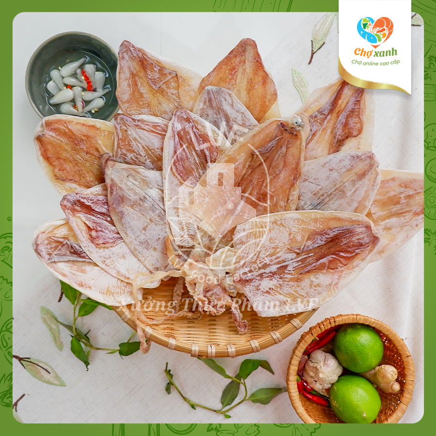 Mực khô phơi Boong tàu loại trung 250gr