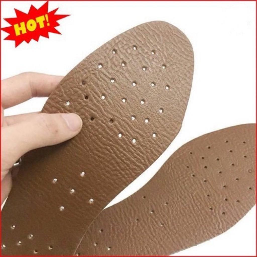 Lót giày da cao cấp êm ái đục lỗ siêu thoáng khí khử mùi hôi cực tốt LG331