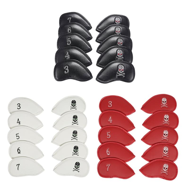 10 cái bao gồm đầu golf, đầu golf golf tổng hợp tổng hợp với số lượng lớn cho đầu câu lạc bộ golf cổ dài Color: Black
