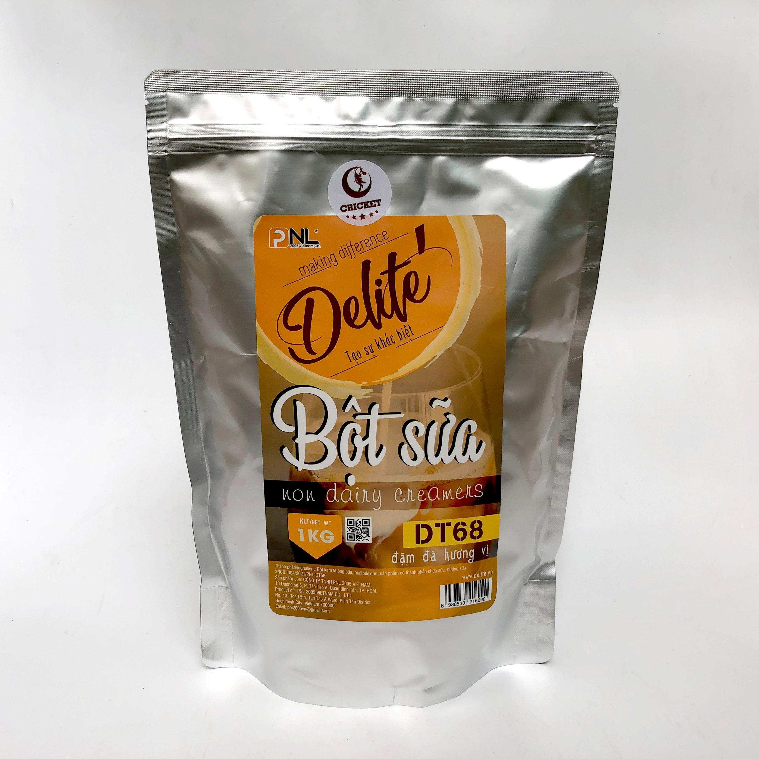 Bột sữa đậm đặc CAO CẤP Delite DT68 (1kg) - Nguyên liệu pha chế trà sữa thượng hạng