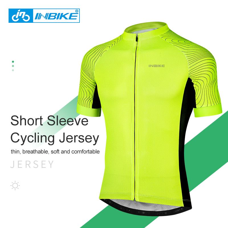 INBIKE Mùa Hè Đi Xe Đạp Jersey Thoáng Khí Xe Đạp Quần Áo Nam Cảo Tháo Áo Sơ Mi Tay Ngắn MTB Xe Đạp Quần Áo Đua Xe Thể Thao JS001 Color: Green Size: XXL