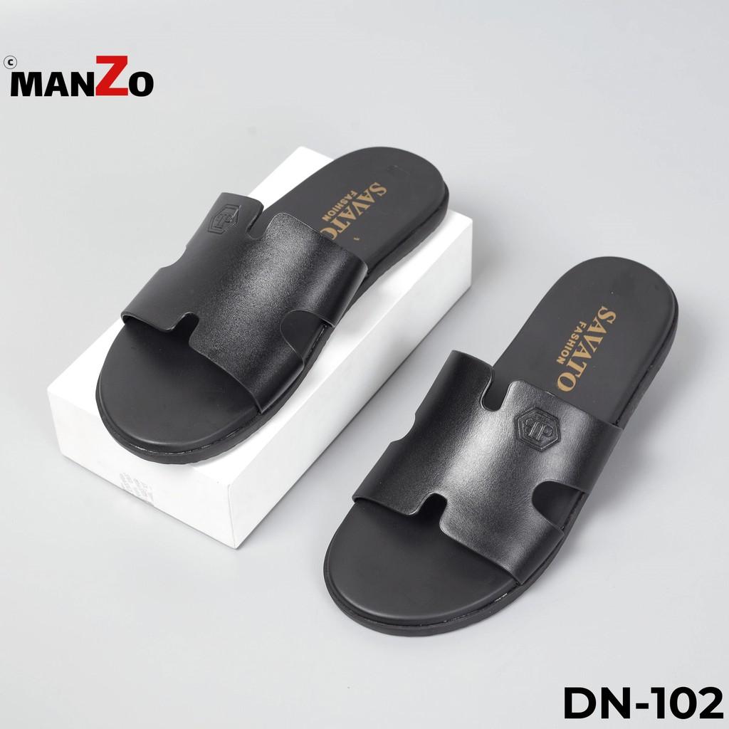 Dép nam quai ngang da bò cao cấp tại Manzo store DN-102