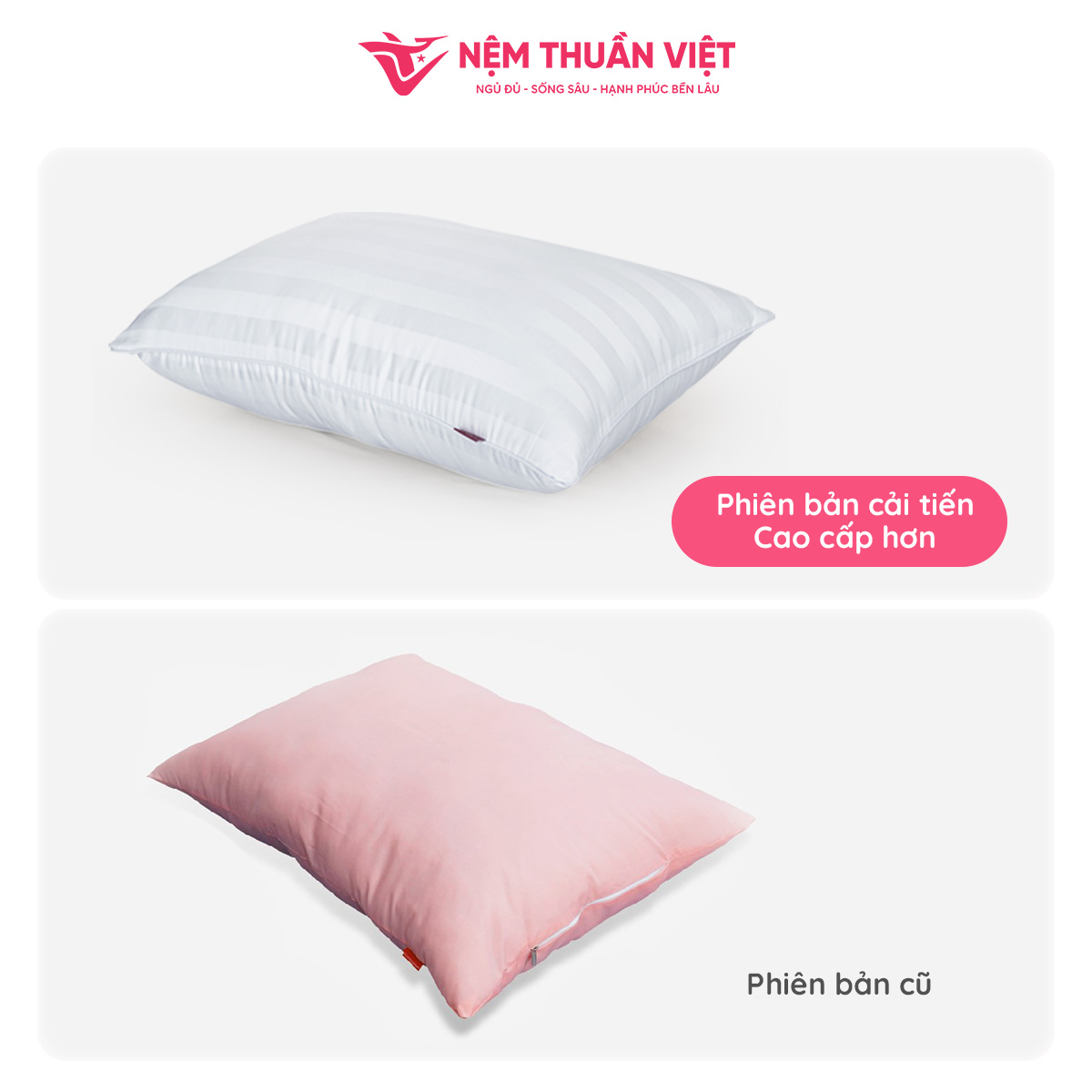 Ruột Gối Nằm Gòn Dreamy Thuần Việt - Sợi Gòn Cao Cấp, Êm Ái - Kích Thước 50x70