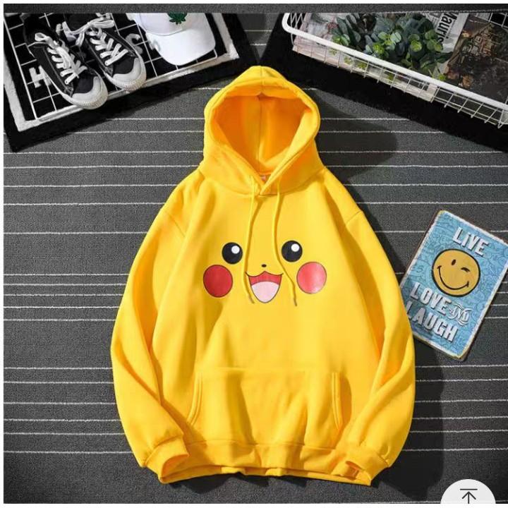 Áo hoodie pika cute chất nỉ bông dày siêu ấm 59