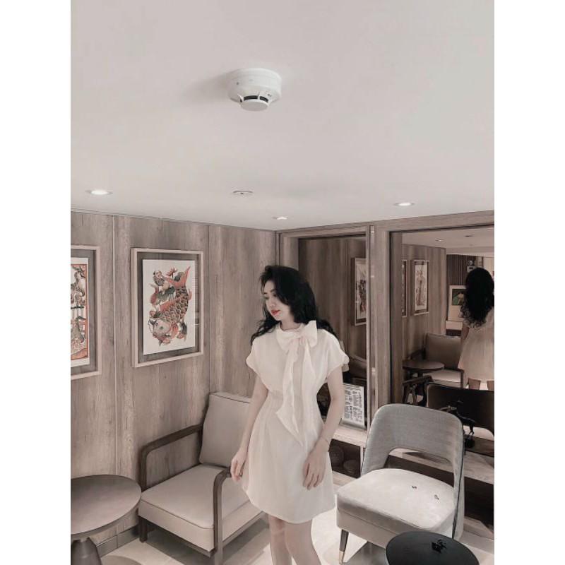 Đầm váy xòe nơ cổ xinh xắn