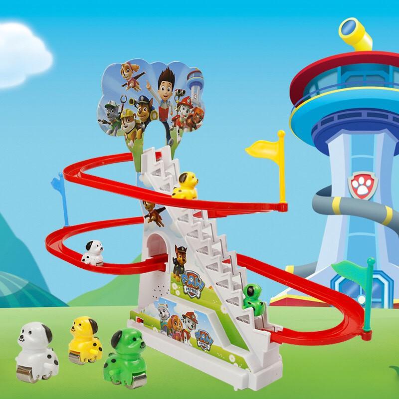 Đồ chơi heo peppa leo cầu thang cho bé trai và bé gái có nhạc, tự động sử dụng pin