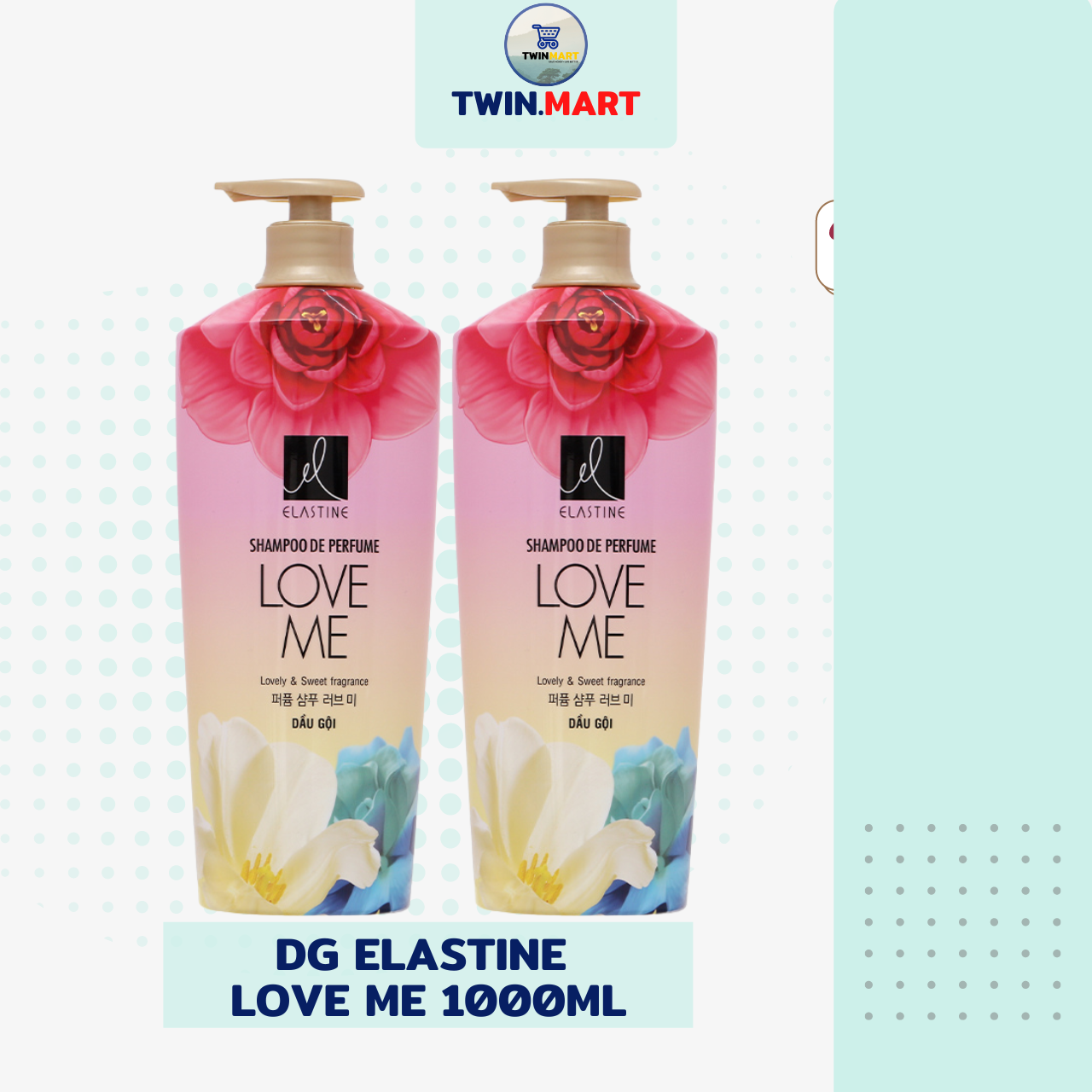 Date xa Dầu gội Elastine hương nước hoa - Hàn Quốc - hương Love Me 1000ml