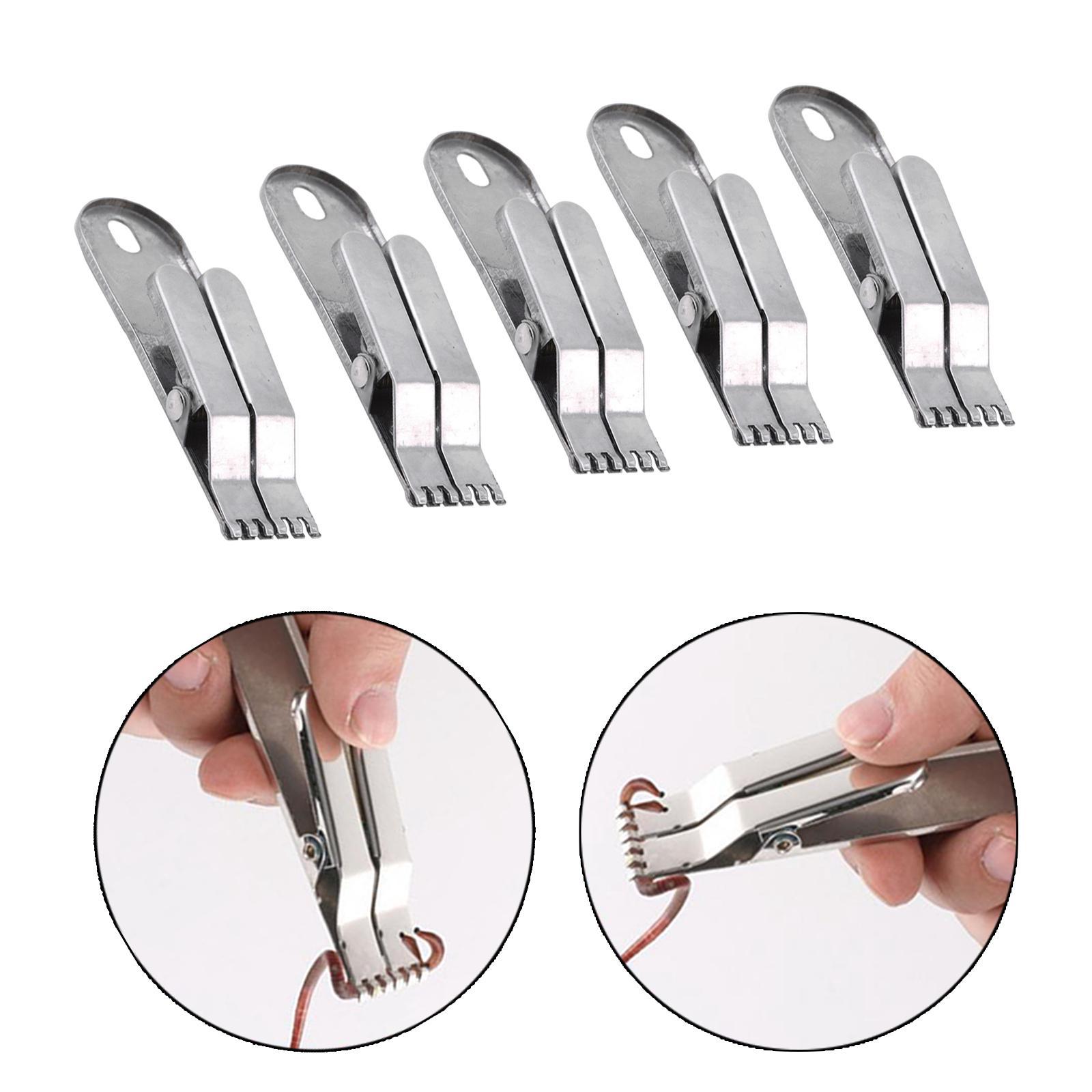 5 Pieces Live Maggot Hook Clip Baits Hangers Fishing Accessories Portable