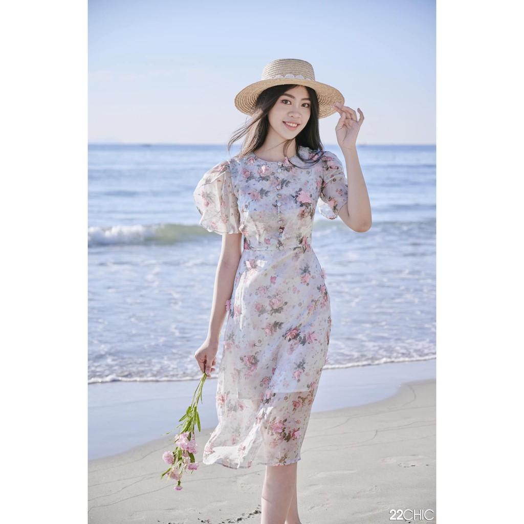 Váy hoa nhí tiểu thư Dreamy Midi Dress - 22CHIC