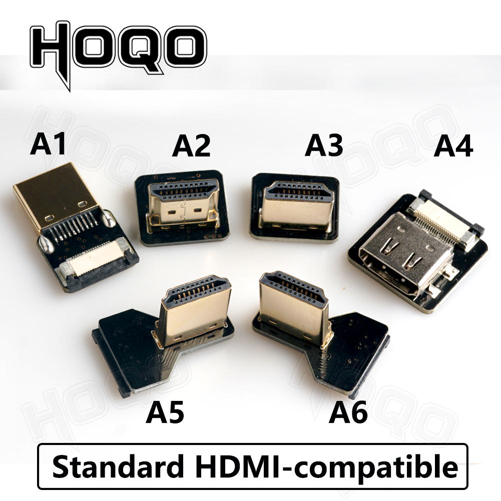 Tương thích với HDMI, FPV HDMI ffc HDMI Ribbon Cable 90 độ Mini/Micro HDMI sang tiêu chuẩn HDMI PCB Connector 20pin fpv micro hdmi 5cm