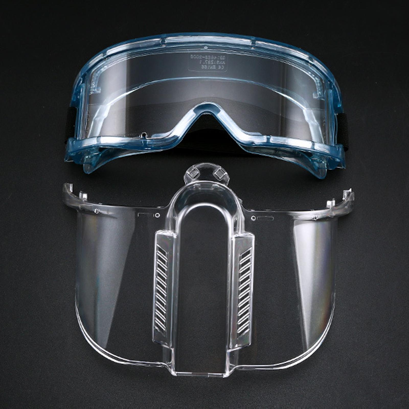 Face Shield Mask Transparent Reusable Glasses Visor Anti Spray Fog Goggles
